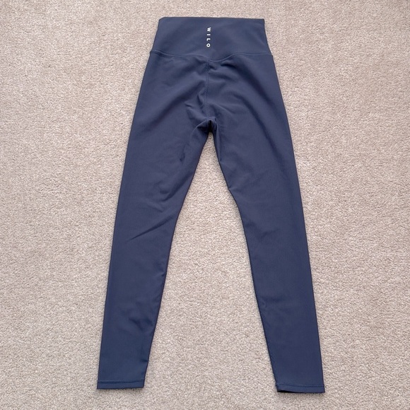 Wilo Anthropologie High Waisted Navy Blue Athleisure Athletic Leggings Small - Picture 3 of 7
